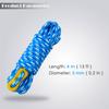 GEERTOP 6 Pack 5 mm Outdoor Guy Lines Tent Cords Lightweight Camping Rope with Aluminum Guylines Adjuster Tensioner for Camp Tent Tarp, Canopy Shelter, Hiking, Backpacking Blue view 3