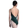 117141028 Girls Camisole Pinch Front And Low V Back Classic Elegant Ballet Leotards (XL 175, Dark Green) view 2