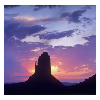 Global Gallery East and West Mittens, Buttes at Sunrise, Monument Valley, Arizona-Paper Art-26"x20"