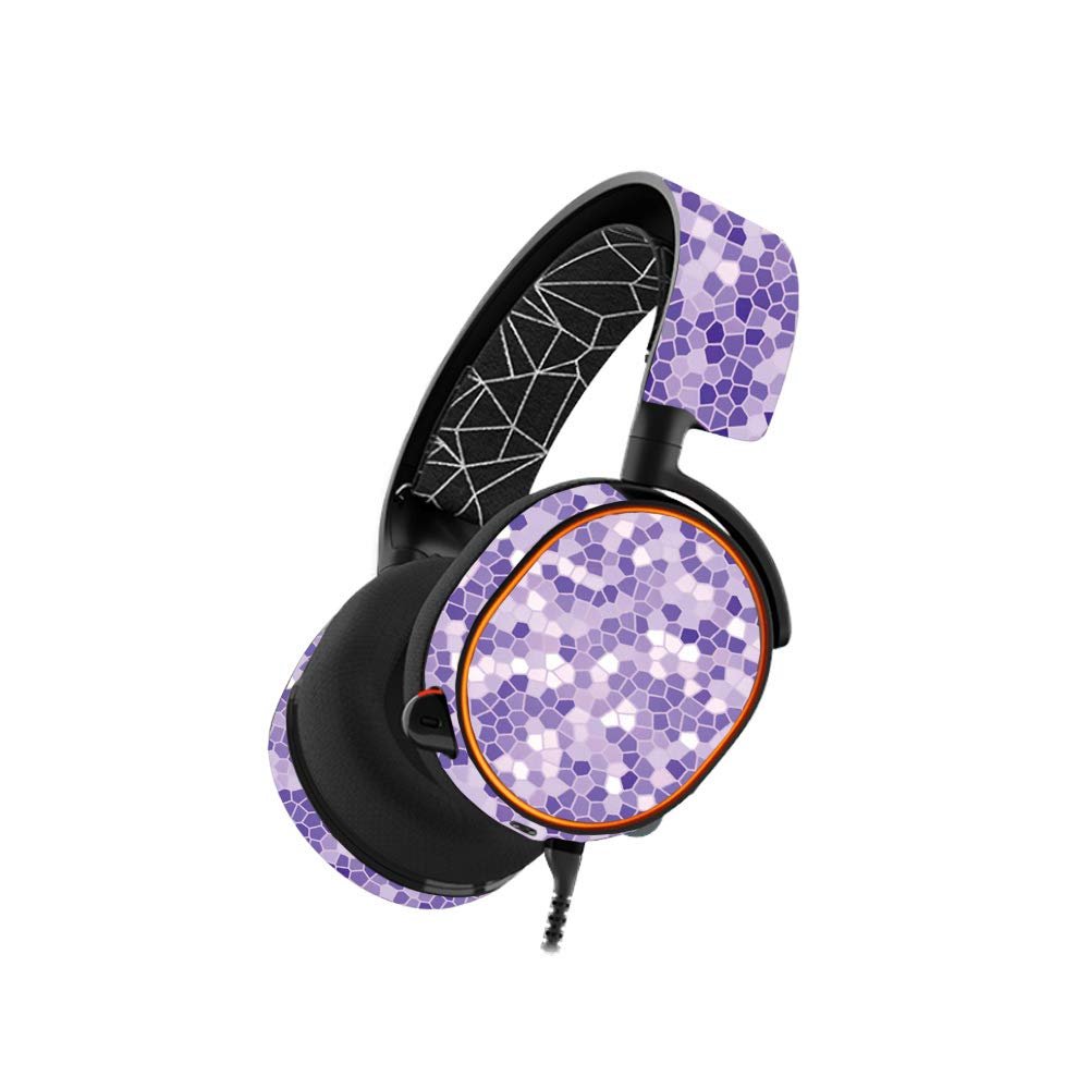 MightySkins Skin Compatible with SteelSeries Arctis 5 Gaming Headset - Stained Glass | Protective, Durable, and Unique Vinyl wrap Cover | Easy to Apply, Remove, and Change Styles | Made in The USA