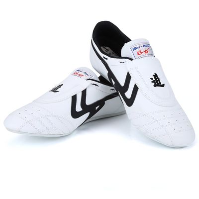 Alomejor Taekwondo Martial Arts Sneaker Boxing Karate Kung Fu Tai Chi Shoes Black Stripes Lightweight Sneakers(37)