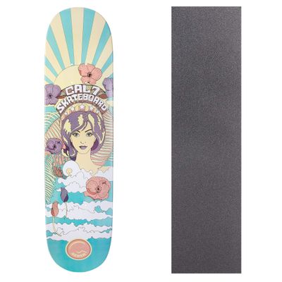 Cal 7 Graphic Skateboard Deck with Grip Tape | Canadian Maple | 8 Inch (Psychedelic)