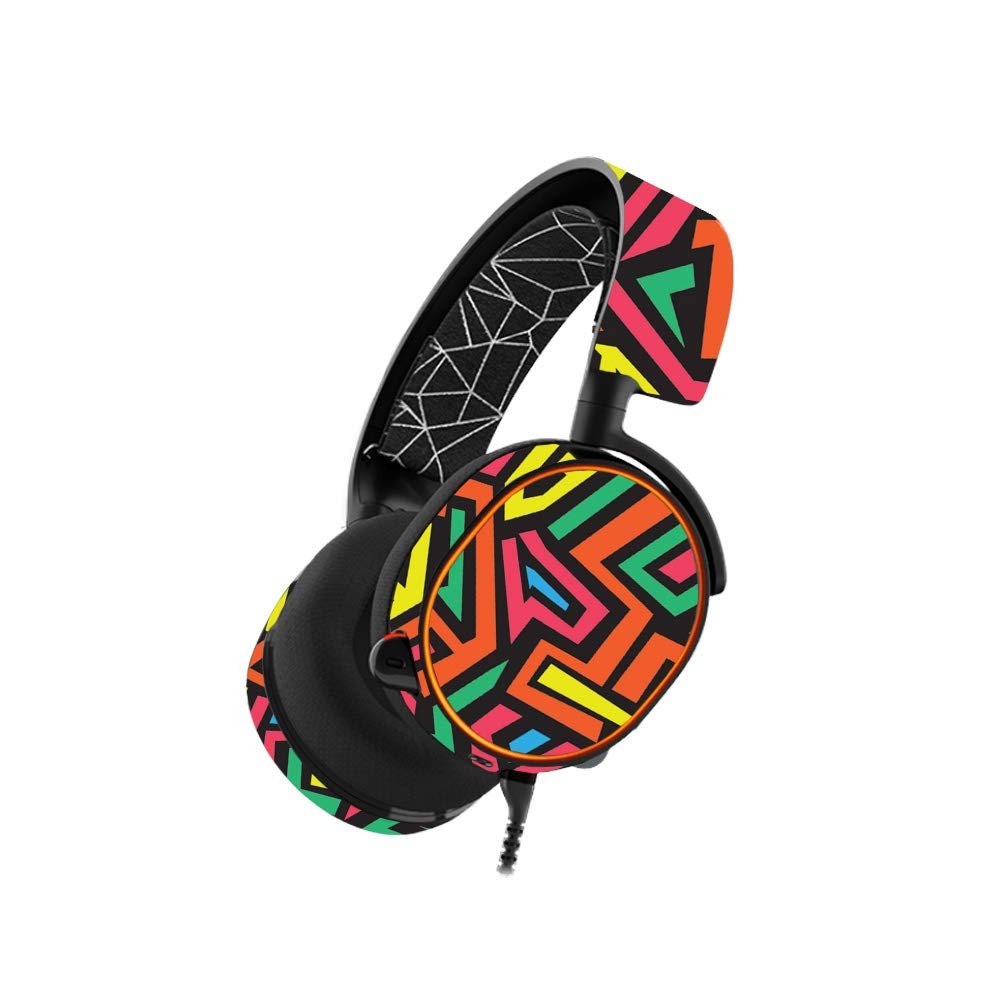 MightySkins Skin Compatible with SteelSeries Arctis 5 Gaming Headset - Hyper | Protective, Durable, and Unique Vinyl Decal wrap Cover | Easy to Apply, Remove, and Change Styles | Made in The USA