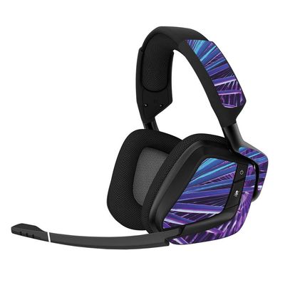 MightySkins Skin Compatible with Corsair Void Pro Gaming Headset - Neon Palms | Protective, Durable, and Unique Vinyl Decal wrap Cover | Easy to Apply, Remove, and Change Styles | Made in The USA