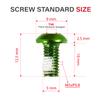 CNC 12 Pcs Bicycle Disc Brake Bolts MTB Rotor Bolts 6-Bolt M5x10mm Brake Bolts Mountain Bike,Green view 2
