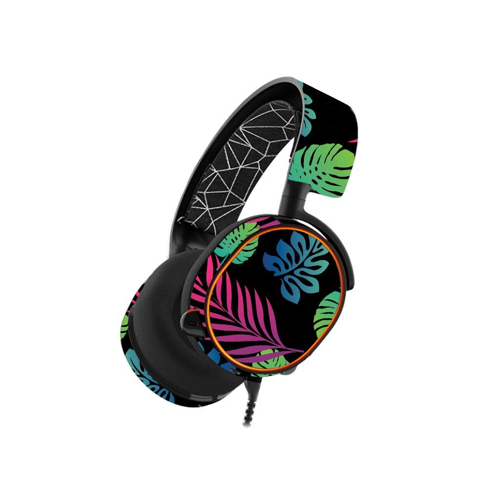 MightySkins Skin Compatible with SteelSeries Arctis 5 Gaming Headset - Neon Tropics | Protective, Durable, and Unique Vinyl wrap Cover | Easy to Apply, Remove, and Change Styles | Made in The USA
