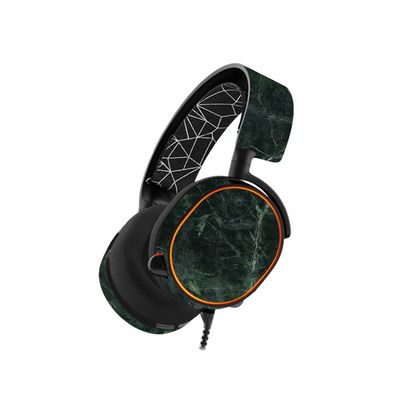 MightySkins Skin Compatible with SteelSeries Arctis 5 Gaming Headset - Green Marble | Protective, Durable, and Unique Vinyl wrap Cover | Easy to Apply, Remove, and Change Styles | Made in The USA