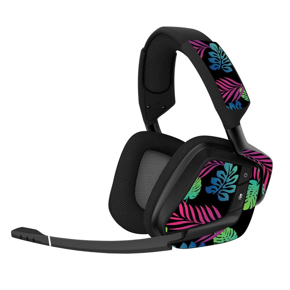 MightySkins Skin Compatible with Corsair Void Pro Gaming Headset - Neon Tropics | Protective, Durable, and Unique Vinyl Decal wrap Cover | Easy to Apply, Remove, and Change Styles | Made in The USA