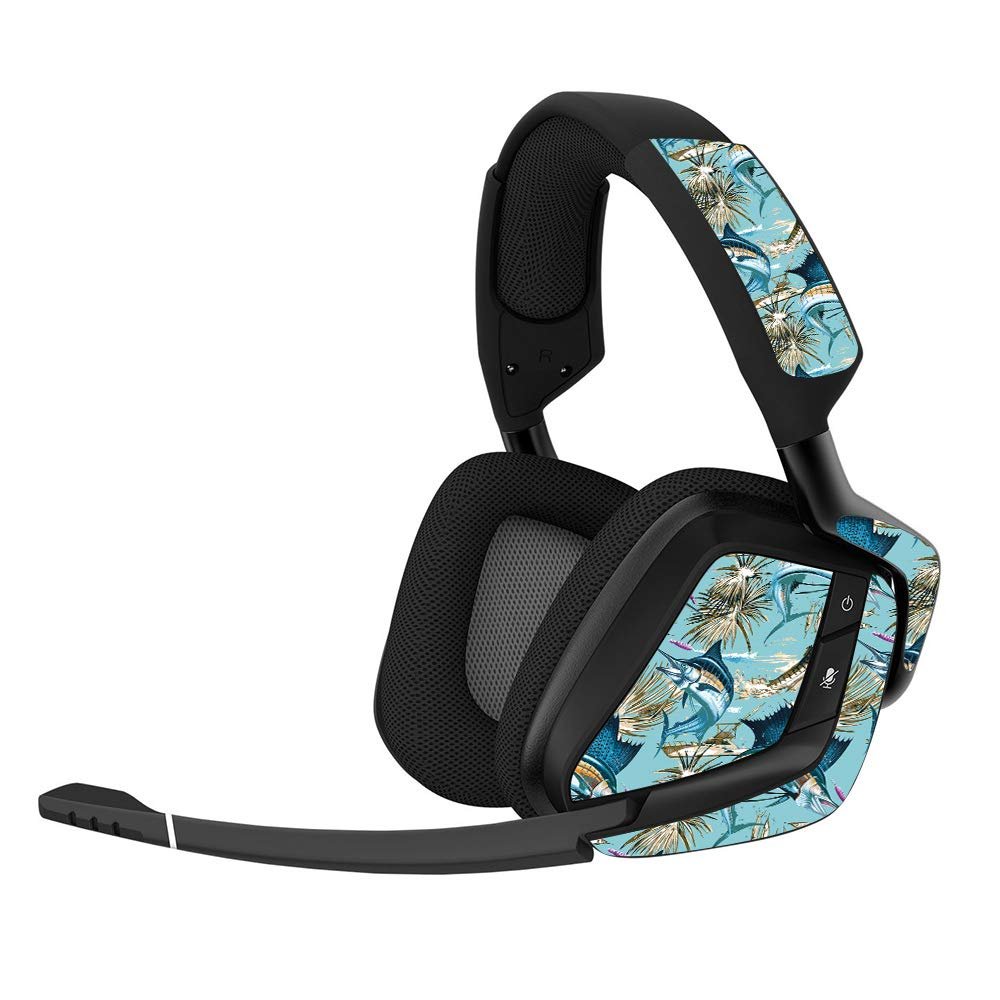 MightySkins Skin Compatible with Corsair Void Pro Gaming Headset - Island Fish | Protective, Durable, and Unique Vinyl Decal wrap Cover | Easy to Apply, Remove, and Change Styles | Made in The USA