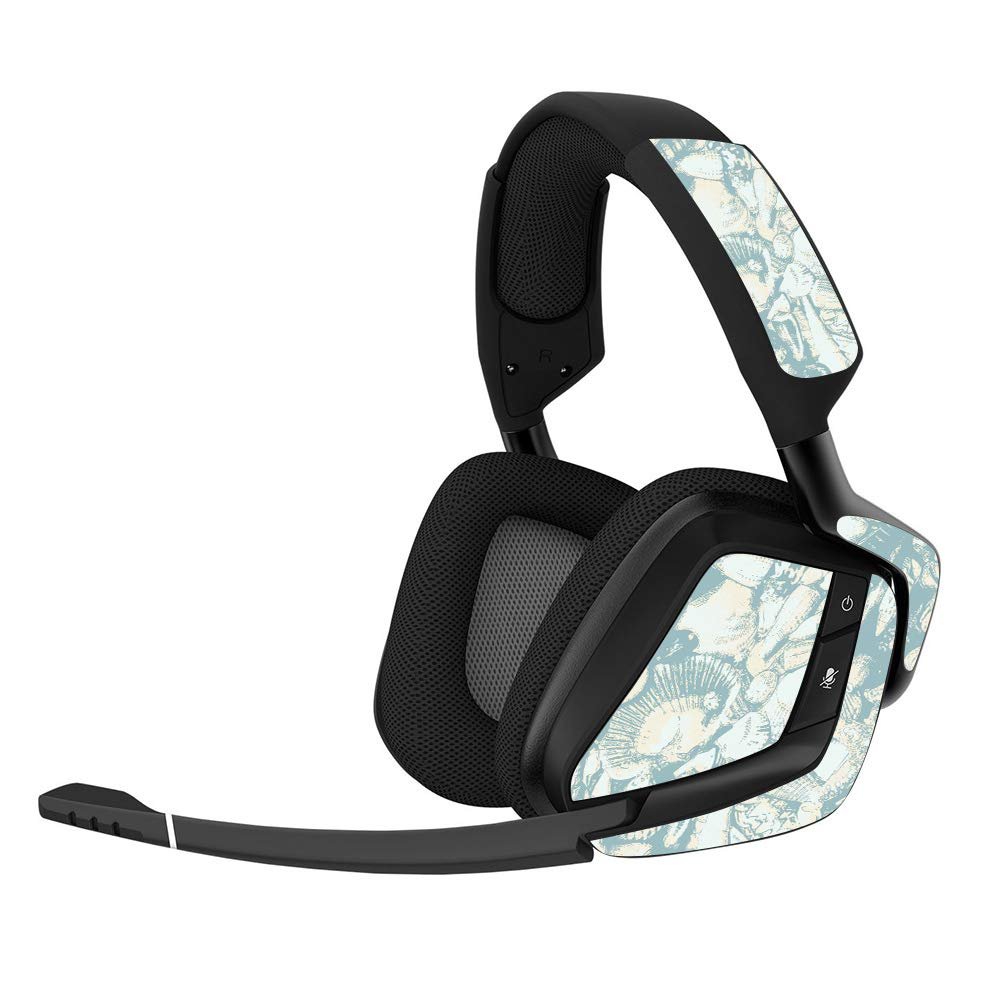 MightySkins Skin Compatible with Corsair Void Pro Gaming Headset - Blue Seashells | Protective, Durable, and Unique Vinyl Decal wrap Cover | Easy to Apply, Remove, and Change Styles | Made in The USA