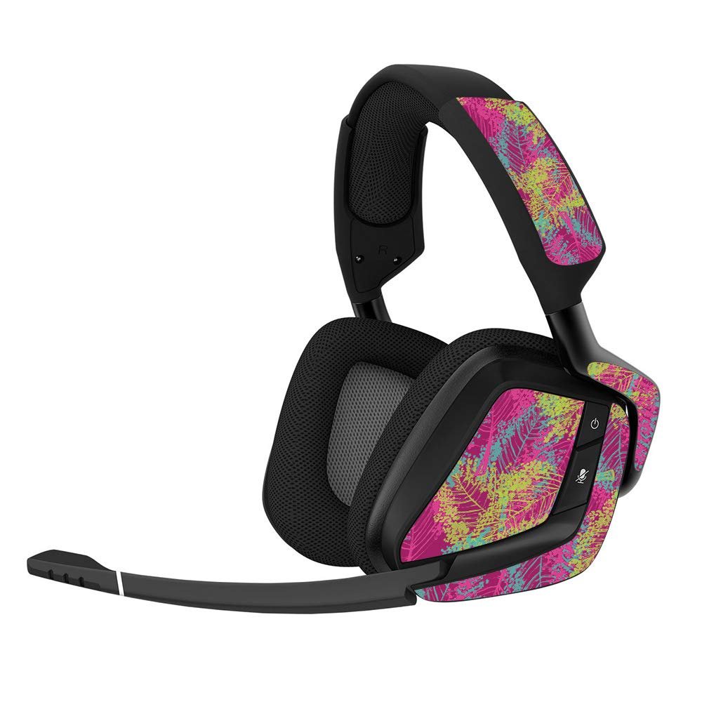 MightySkins Skin Compatible with Corsair Void Pro Gaming Headset - Magenta Summer | Protective, Durable, and Unique Vinyl Decal wrap Cover | Easy to Apply, Remove, and Change Styles | Made in The USA