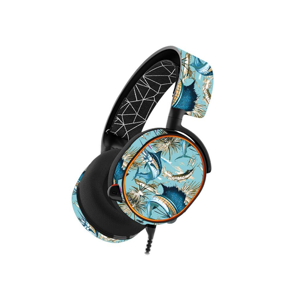 MightySkins Skin Compatible with SteelSeries Arctis 5 Gaming Headset - Island Fish | Protective, Durable, and Unique Vinyl wrap Cover | Easy to Apply, Remove, and Change Styles | Made in The USA