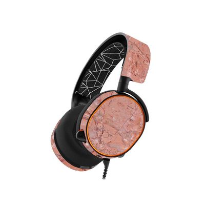 MightySkins Skin Compatible with SteelSeries Arctis 5 Gaming Headset - Pink Marble | Protective, Durable, and Unique Vinyl wrap Cover | Easy to Apply, Remove, and Change Styles | Made in The USA