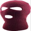 KBETHOS KBH-16 Three Hole Mask Winter Knit Ski Hat Ribbed Beanie Balaclava Burgundy, One Size (Burgundy) view 1
