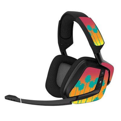 MightySkins Skin Compatible with Corsair Void Pro Gaming Headset - Sherbet Palms | Protective, Durable, and Unique Vinyl Decal wrap Cover | Easy to Apply, Remove, and Change Styles | Made in The USA