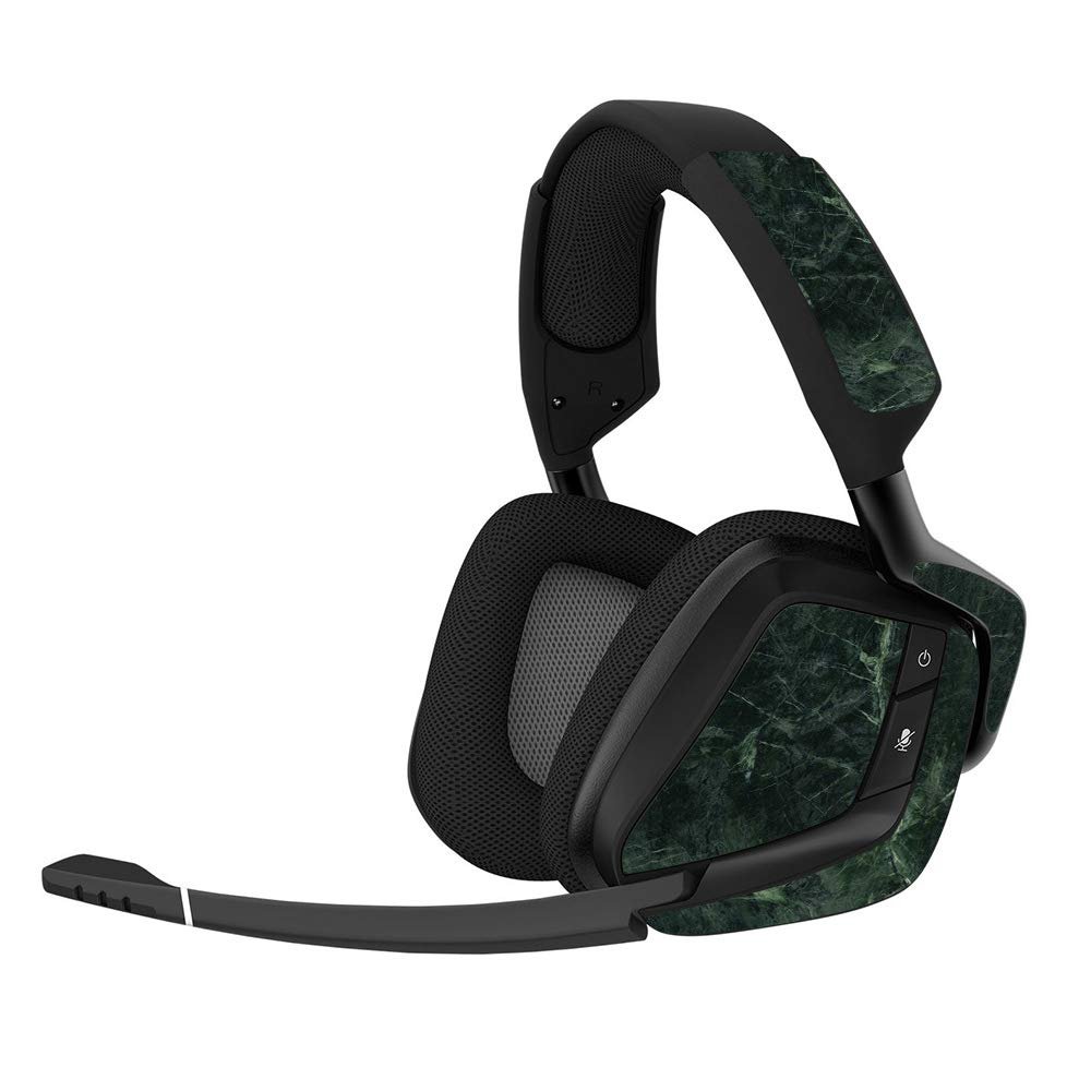 MightySkins Skin Compatible with Corsair Void Pro Gaming Headset - Green Marble | Protective, Durable, and Unique Vinyl Decal wrap Cover | Easy to Apply, Remove, and Change Styles | Made in The USA