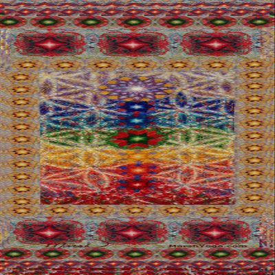 Energetic Integrations, Premium Yoga Mat,100% Natural Tree Rubber, 24"x72.5", 4mm thick, Great Grip,Odorless,Colorfast,Patented Printing Process designs from original wool yoga rugs by Charlene Marsh.