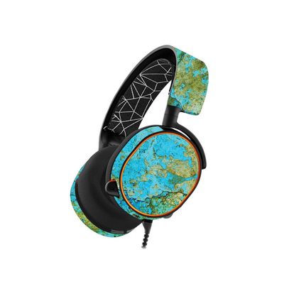 MightySkins Skin Compatible with SteelSeries Arctis 5 Gaming Headset - Teal Marble | Protective, Durable, and Unique Vinyl wrap Cover | Easy to Apply, Remove, and Change Styles | Made in The USA