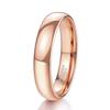 TRUMIUM 4mm Tungsten Wedding Ring Bands for Men Women Rose Gold Plated Dome Plain High Polish Size 10.5 view 1