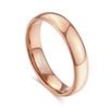 TRUMIUM 4mm Tungsten Wedding Ring Bands for Men Women Rose Gold Plated Dome Plain High Polish Size 10.5 view 2