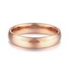 TRUMIUM 4mm Tungsten Wedding Ring Bands for Men Women Rose Gold Plated Dome Plain High Polish Size 10.5 view 3