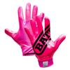 Battle Sports Double Threat Wide Receiver Football Gloves - Adult and Youth Football Gloves - Ultra Stick Gloves - Youth Small, Pink view 1