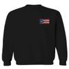 0062. Puerto Rico Flag Boricua Rican Nuyorican Men's Crewneck Sweatshirt (Black Large) view 2