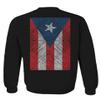 0062. Puerto Rico Flag Boricua Rican Nuyorican Men's Crewneck Sweatshirt (Black Large) view 3