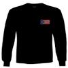 0062. Puerto Rico Flag Boricua Rican Nuyorican Men's Long Sleeve t Shirt (Black, Small) view 2