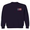 0062. Puerto Rico Flag Boricua Rican Nuyorican Men's Crewneck Sweatshirt (Navy Large) view 2