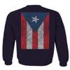 0062. Puerto Rico Flag Boricua Rican Nuyorican Men's Crewneck Sweatshirt (Navy Large) view 3