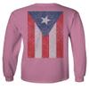 0062. Puerto Rico Flag Boricua Rican Nuyorican Men's Long Sleeve t Shirt (Pink 2X Large) view 3