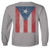 0062. Puerto Rico Flag Boricua Rican Nuyorican Men's Long Sleeve t Shirt (Light Gray 2X Large) view 3