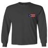 0062. Puerto Rico Flag Boricua Rican Nuyorican Men's Long Sleeve t Shirt (Characol, X-Large) view 2