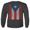0062. Puerto Rico Flag Boricua Rican Nuyorican Men's Long Sleeve t Shirt (Characol, X-Large) view 3