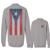 0062. Puerto Rico Flag Boricua Rican Nuyorican Men's Crewneck Sweatshirt (Light Gray X-Large) view 1