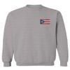 0062. Puerto Rico Flag Boricua Rican Nuyorican Men's Crewneck Sweatshirt (Light Gray X-Large) view 2