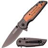 Gifts Infinity Free Engraving FAKE SNAKE WOOD AND GREY Stainless Steel Pocket Knife (TF-891) view 1