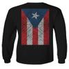 0062. Puerto Rico Flag Boricua Rican Nuyorican Men's Long Sleeve t Shirt (Black, X-Large) view 3