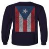 0062. Puerto Rico Flag Boricua Rican Nuyorican Men's Long Sleeve t Shirt (Navy Blue, X-Large) view 3