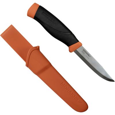 Morakniv Companion Heavy Duty Knife with Stainless Steel Blade, 4.1-inch, Orange