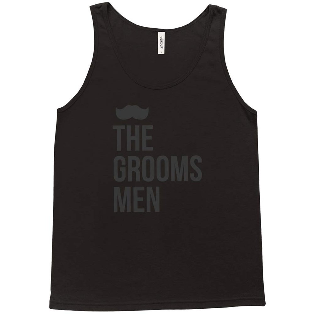 Artsyly The Groomsmen Tank Top, Bachelor Party Shirt, Bridal Party (L, Black)
