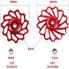Derailleur Pulley 11T 13T Ceramic Aluminum Wheel Rear Adjust 7/8/9/10 Speed 3Colors(13T Red) view 3