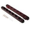 Alomejor Pool Cue Rack Wooden Snooker Billiard Wall Sticks Pool Cue Holder with Clips for 6 Wine Red view 1
