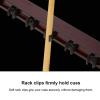 Alomejor Pool Cue Rack Wooden Snooker Billiard Wall Sticks Pool Cue Holder with Clips for 6 Wine Red view 4