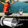 Aramox Portable Stainless Steel Folding Cup, 60ml, 6-Fold Design with Key Chain for Camping, Traveling, Hiking, Fishing view 3
