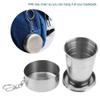 Aramox Portable Stainless Steel Folding Cup, 60ml, 6-Fold Design with Key Chain for Camping, Traveling, Hiking, Fishing view 4