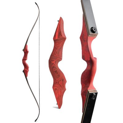60" Takedown Recurve Bow and Arrow Set Adult Right Hand Wood Bow American Longbow 30-60Lbs Draw Weight (30 lbs, only Bow)
