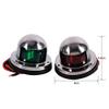 1 Pair LED Bow Boat Navigation Lights Red and Green, 12V Marine Boat Yacht Light Led Kit, Stainless Steel Pontoons Sailing Lights for Boats view 2