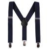 IBTOM CASTLE Boys Kids 3PCS Suspenders Outfit Set Pre Tied Bow Tie Short Trim Fedora Hat for Party Wedding Girls 5-14T Clothes Navy view 4